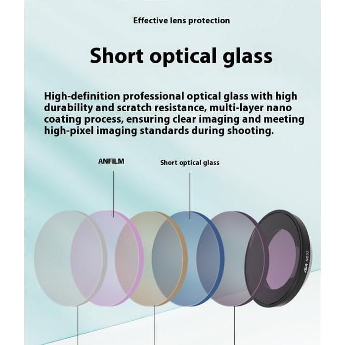 Juego de Filtros para Cámara Insta360 Go Ultra - Vidrio Óptico