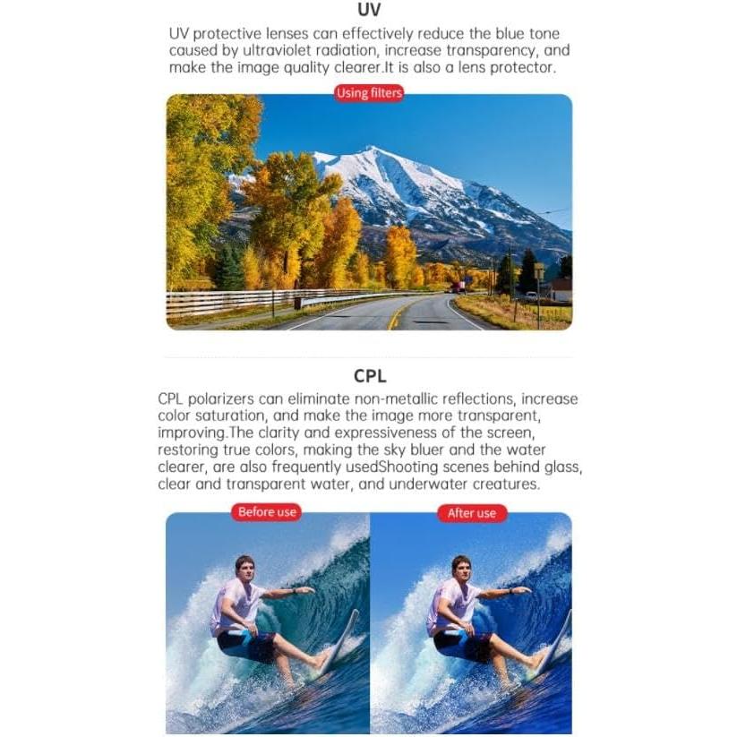 Juego de Filtros para Cámara Insta360 Go Ultra - Vidrio Óptico