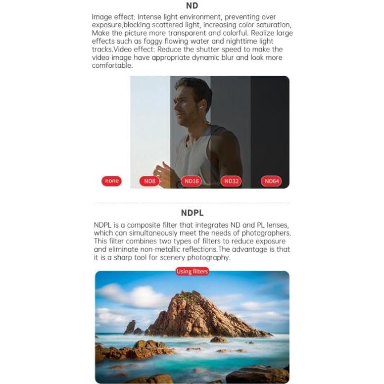 Juego de Filtros para Cámara Insta360 Go Ultra - Vidrio Óptico