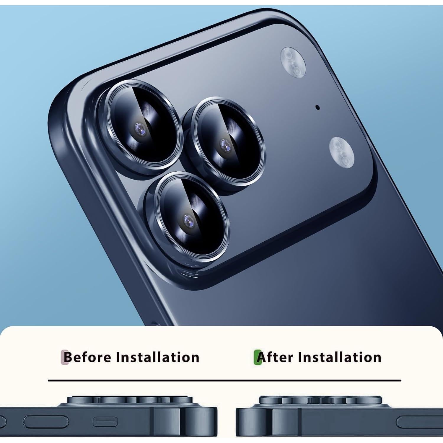 Protector de Lente de Cámara KEKBOXQ para iPhone 17 Pro Max/Pro