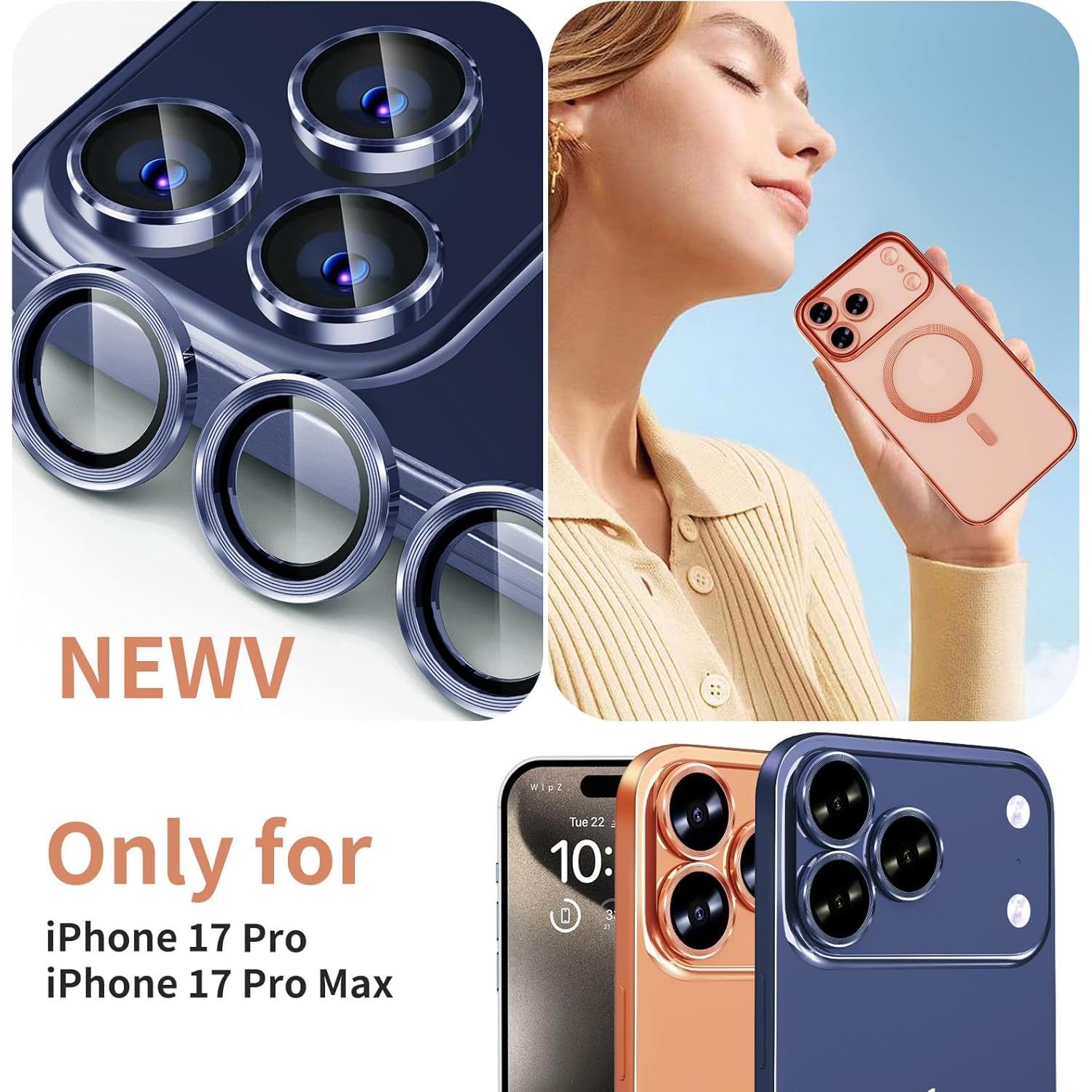 Protector de Lente de Cámara KEKBOXQ para iPhone 17 Pro Max/Pro