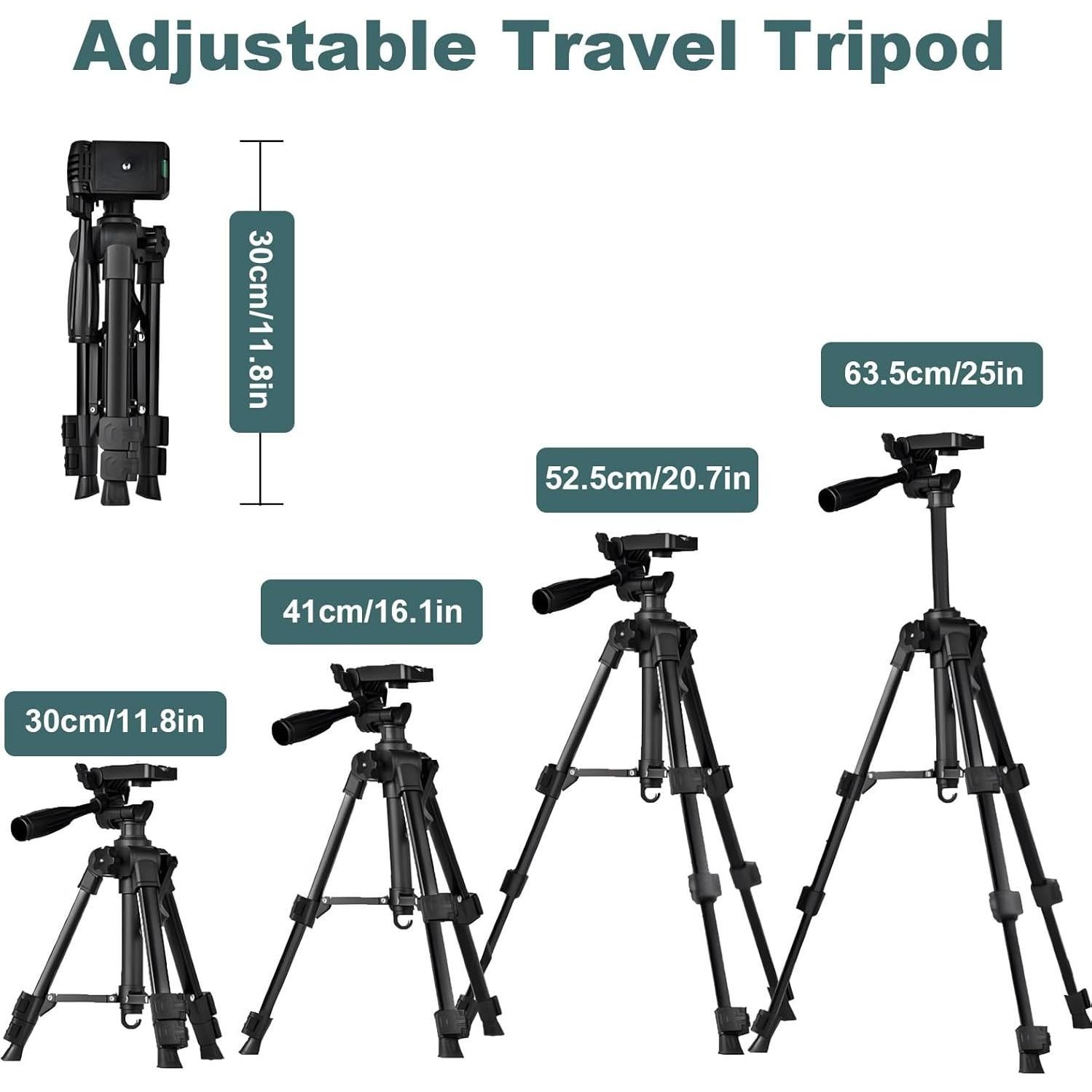 Mini Trípode para Cámara dxxccoll, Aluminio Ligero, 28-63.5 cm