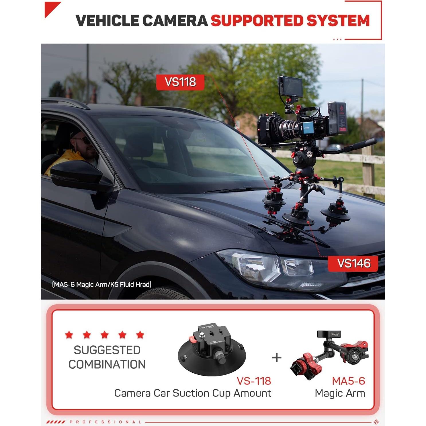 Soporte de Cámara para Vehículo iFootage VS-118 con Ventosa 20 kg