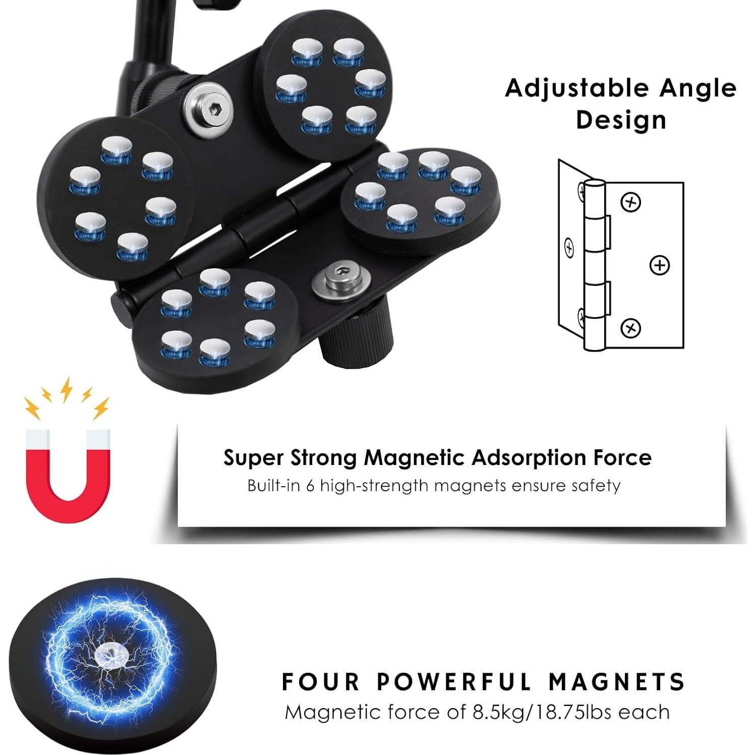 Soporte Magnético Ajustable para Cerca ZA CM-4M - Compatible con GoPro y Mevo Start