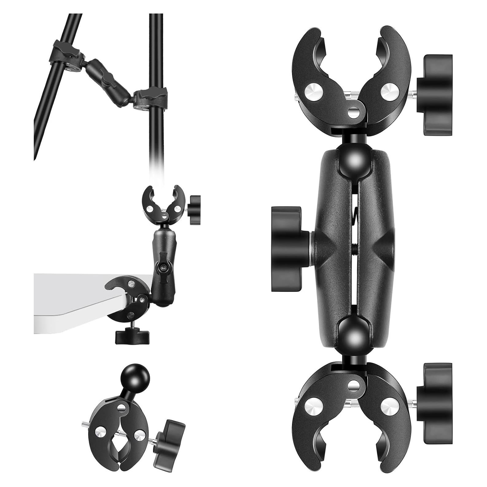 Abrazadera Doble PULUZ Ajustable para Cámara de Acción