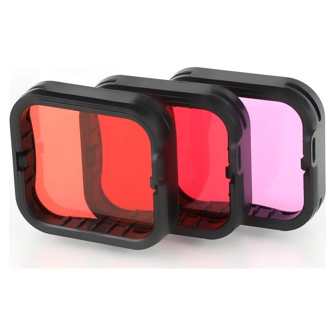 Filtros Submarinos QiuNiu para GoPro Hero 5, 6 y 7 - Paquete de 3