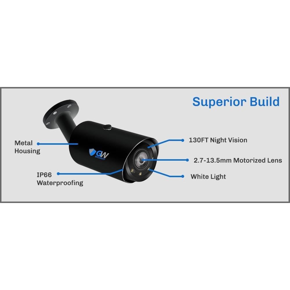 Cámara de Seguridad IP Bullet GW Security 8MP 4K H.265