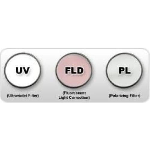 Juego de Filtros 52mm UV Fluorescente Polarizador Blue Nook