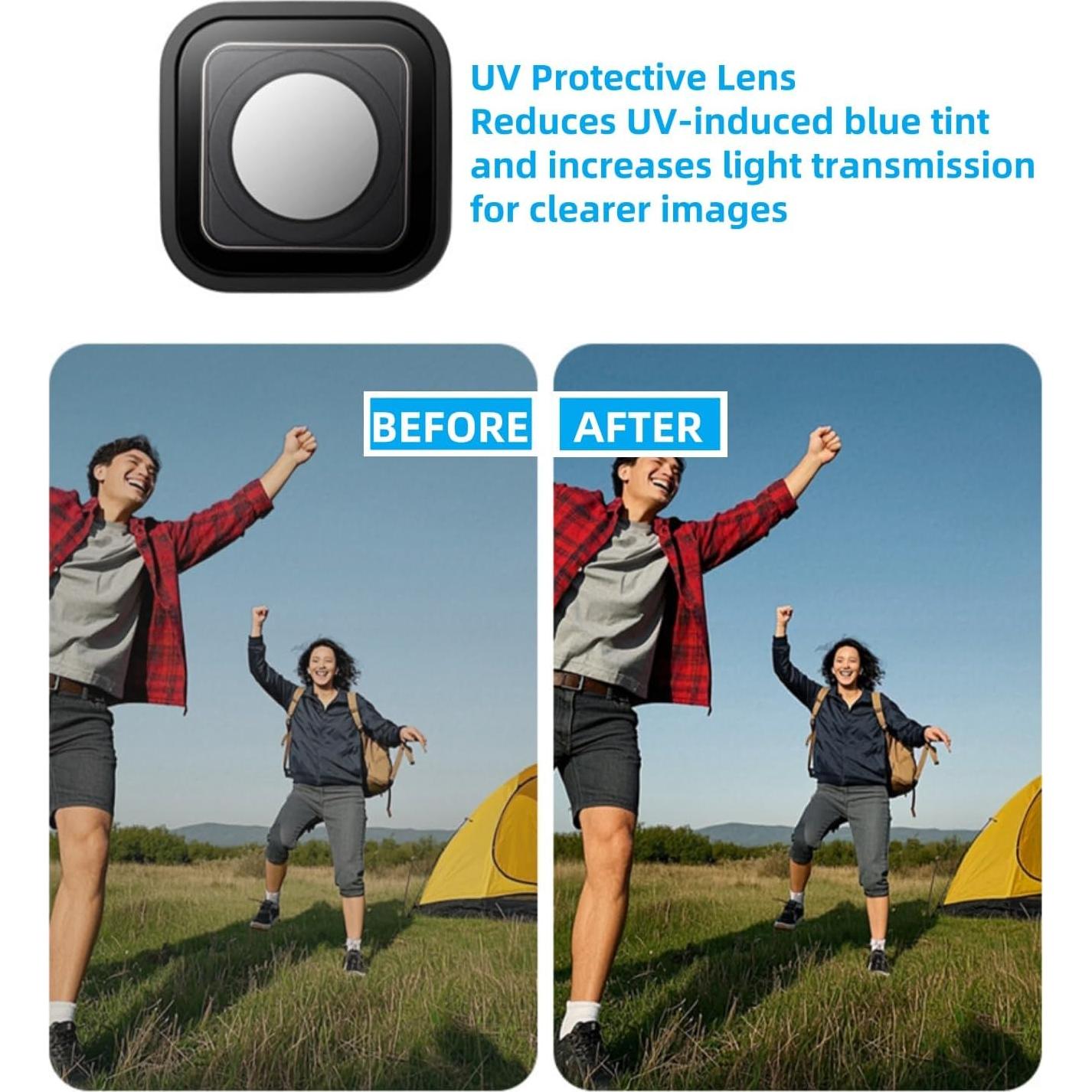 Lente UV de Reemplazo para Gopro Hero 9/10/11/12/13 Black