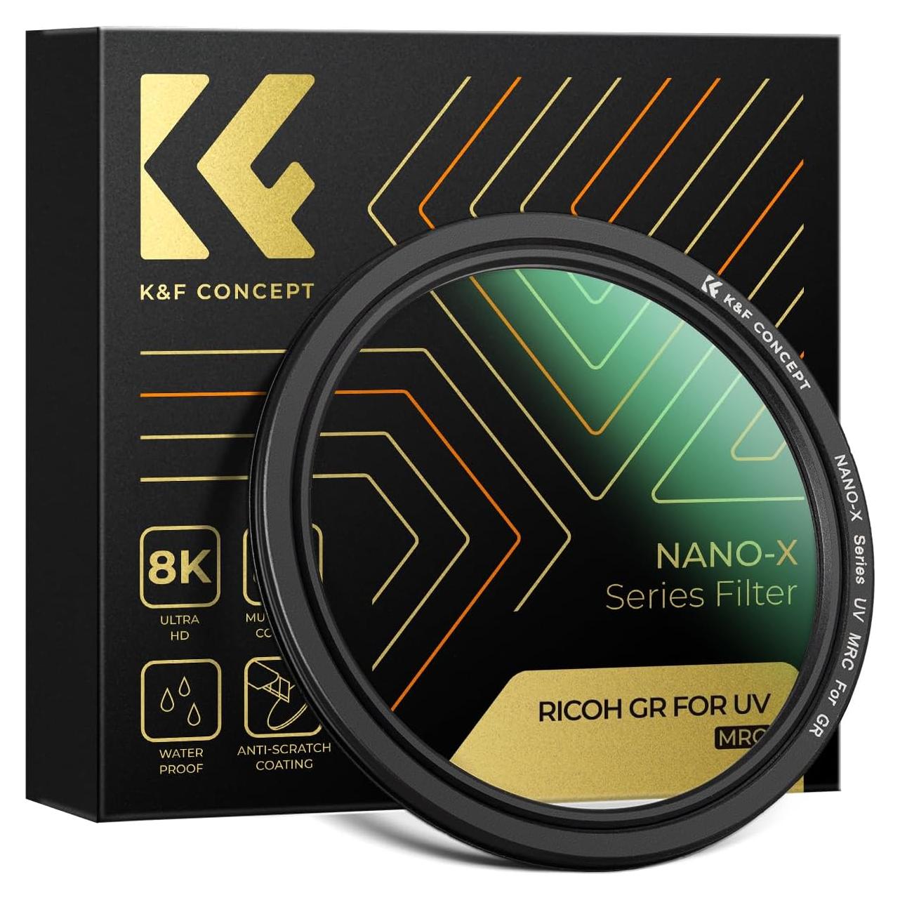 Filtro UV Protector K&F CONCEPT para Ricoh GR II/III/IV - Ultra Delgado 28 Capas