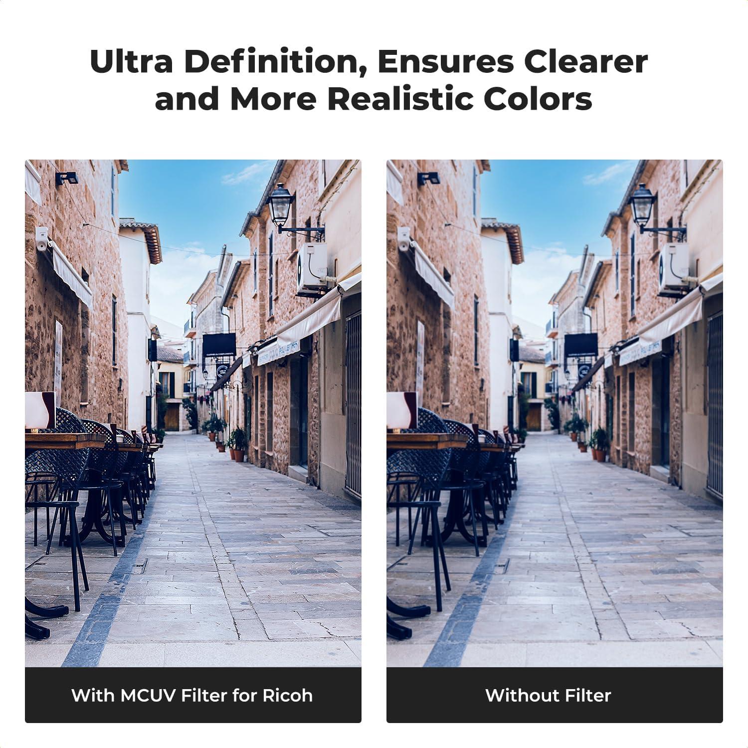 Filtro UV Protector K&F CONCEPT para Ricoh GR II/III/IV - Ultra Delgado 28 Capas