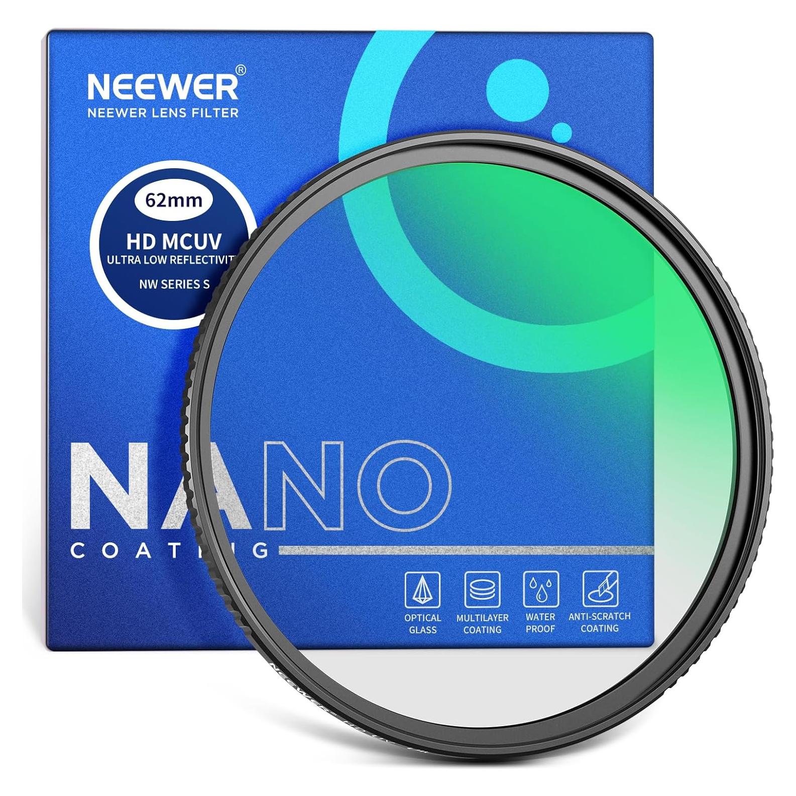 Filtro UV NEEWER 62mm Alta Transmitancia y Protección