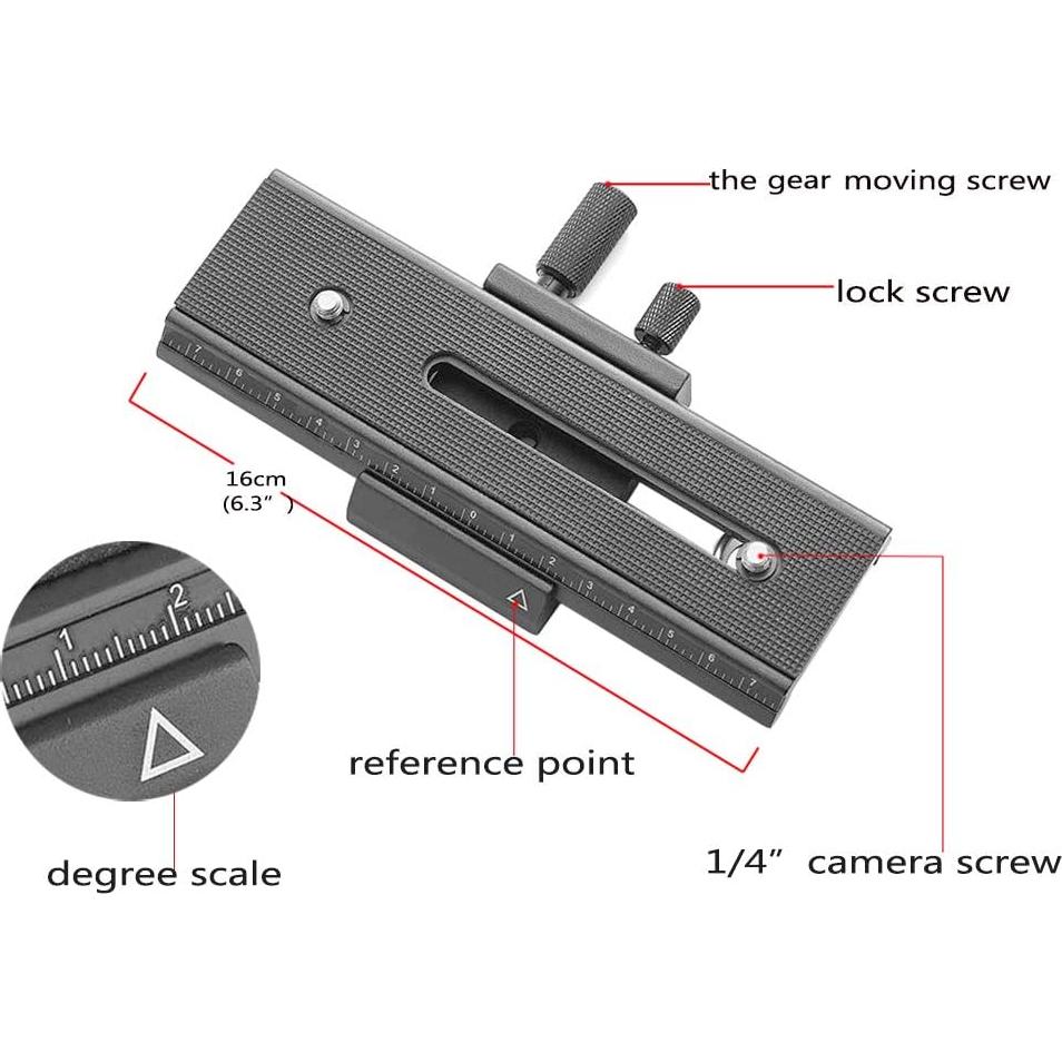 Carril Deslizante Macro EXMAX LP-01 16cm 2 Vías Enfoque