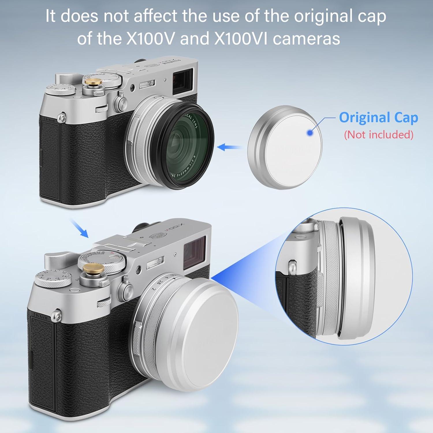 Anillo Adaptador de Filtro UV 49mm Haoge para Fujifilm X100VI/X100V