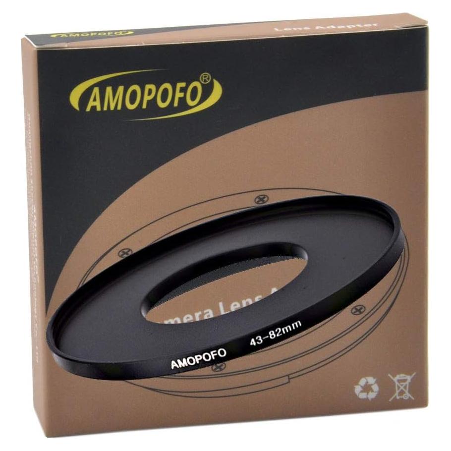 Adaptador de Anillo de Paso 43mm a 82mm AMOPOFO para Cámaras