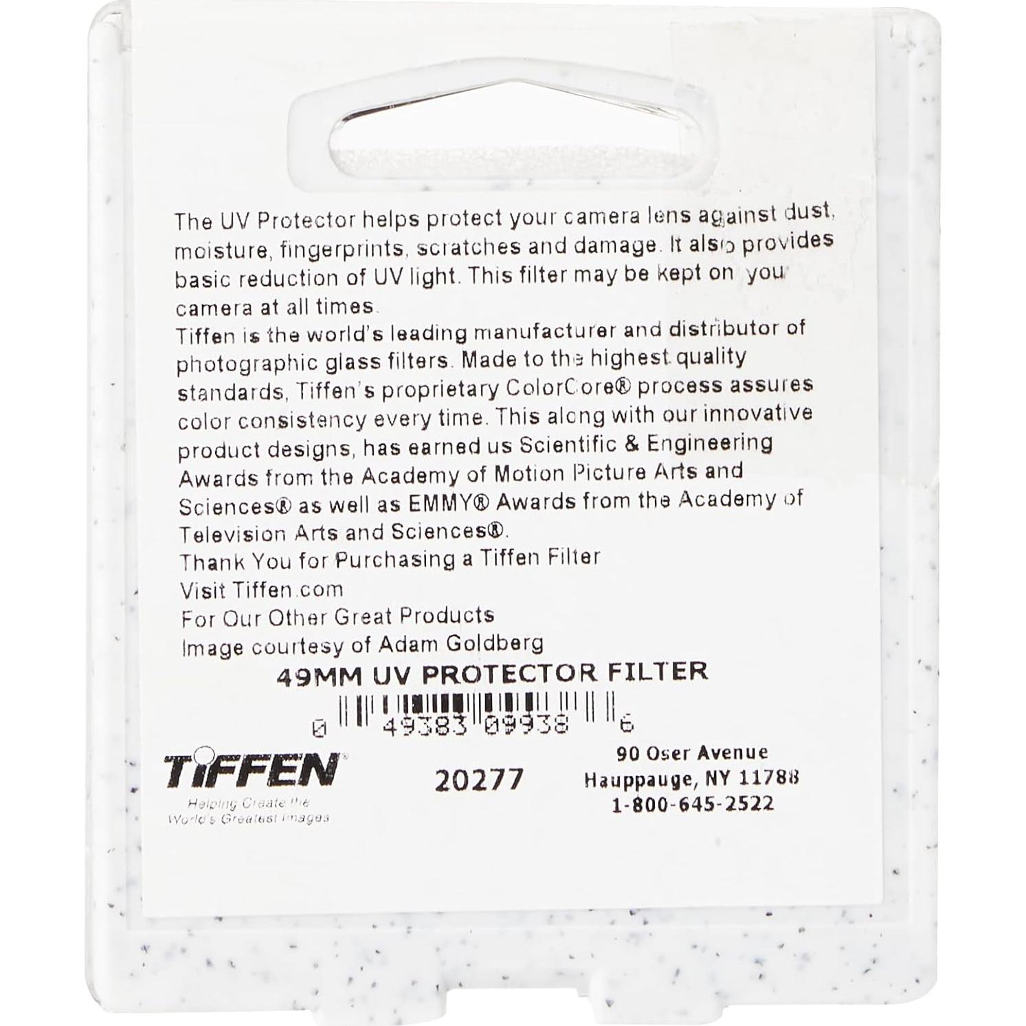 Filtros Tiffen 49mm Black Pro-Mist 1/2 y UV para Lentes