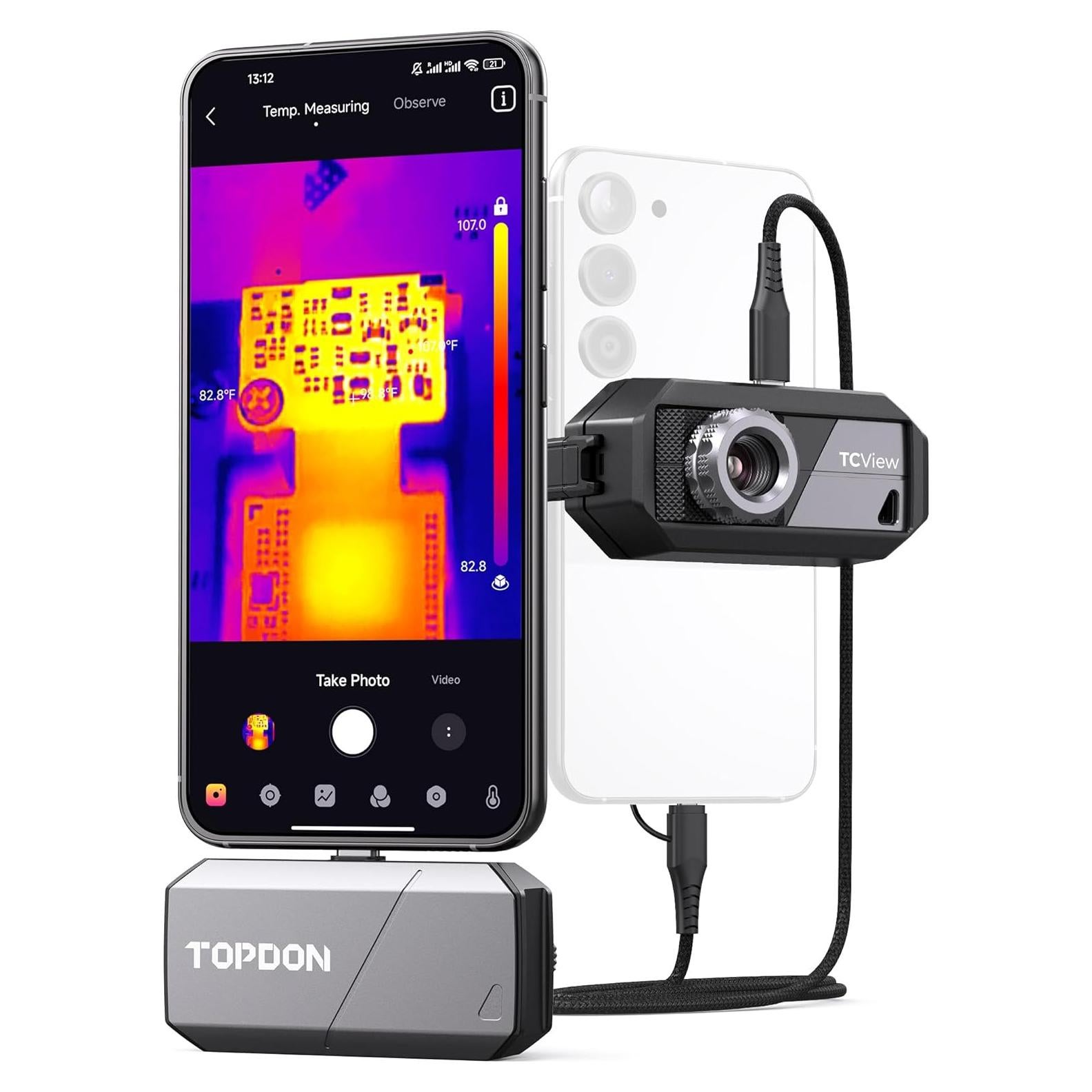 Cámara Térmica TOPDON TS001 256x192 IR para Android