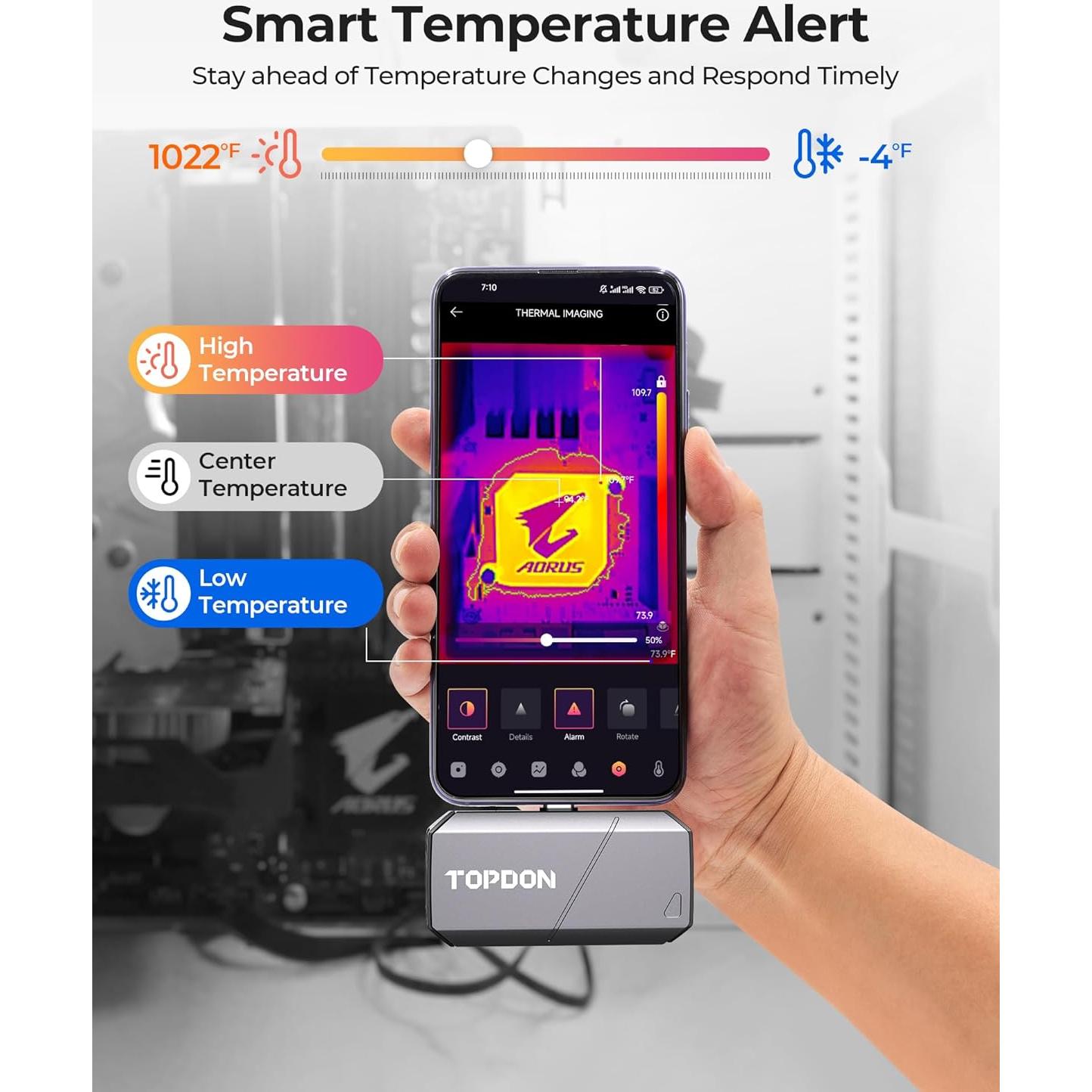 Cámara Térmica TOPDON TS001 256x192 IR para Android