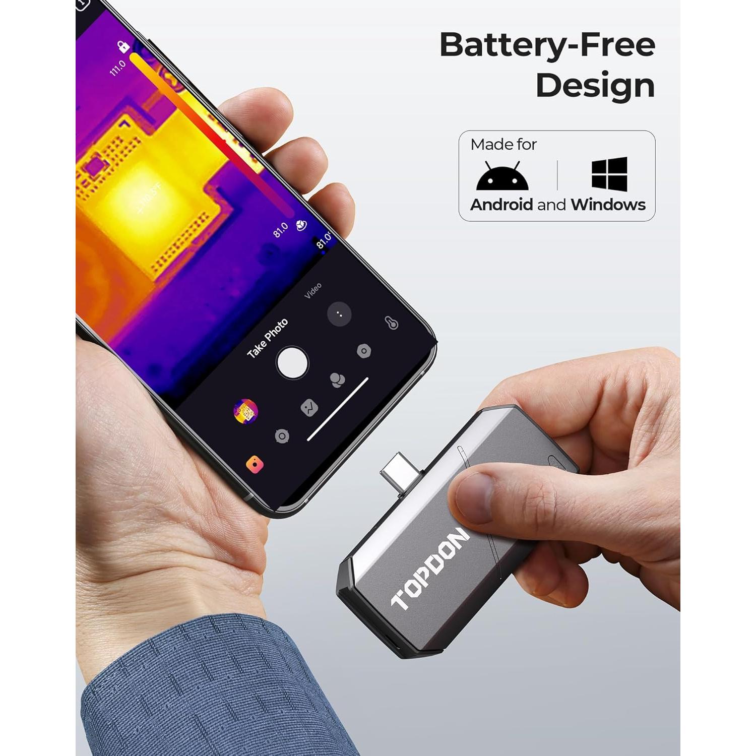 Cámara Térmica TOPDON TS001 256x192 IR para Android