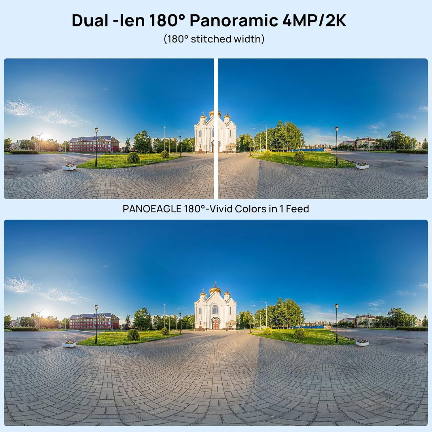 Cámara IP PoE Panoeagle 4MP Doble Lente 170° Exterior