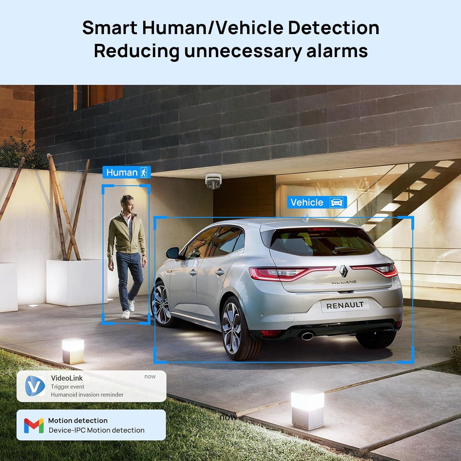 Cámara IP PoE Panoeagle 4MP Doble Lente 170° Exterior