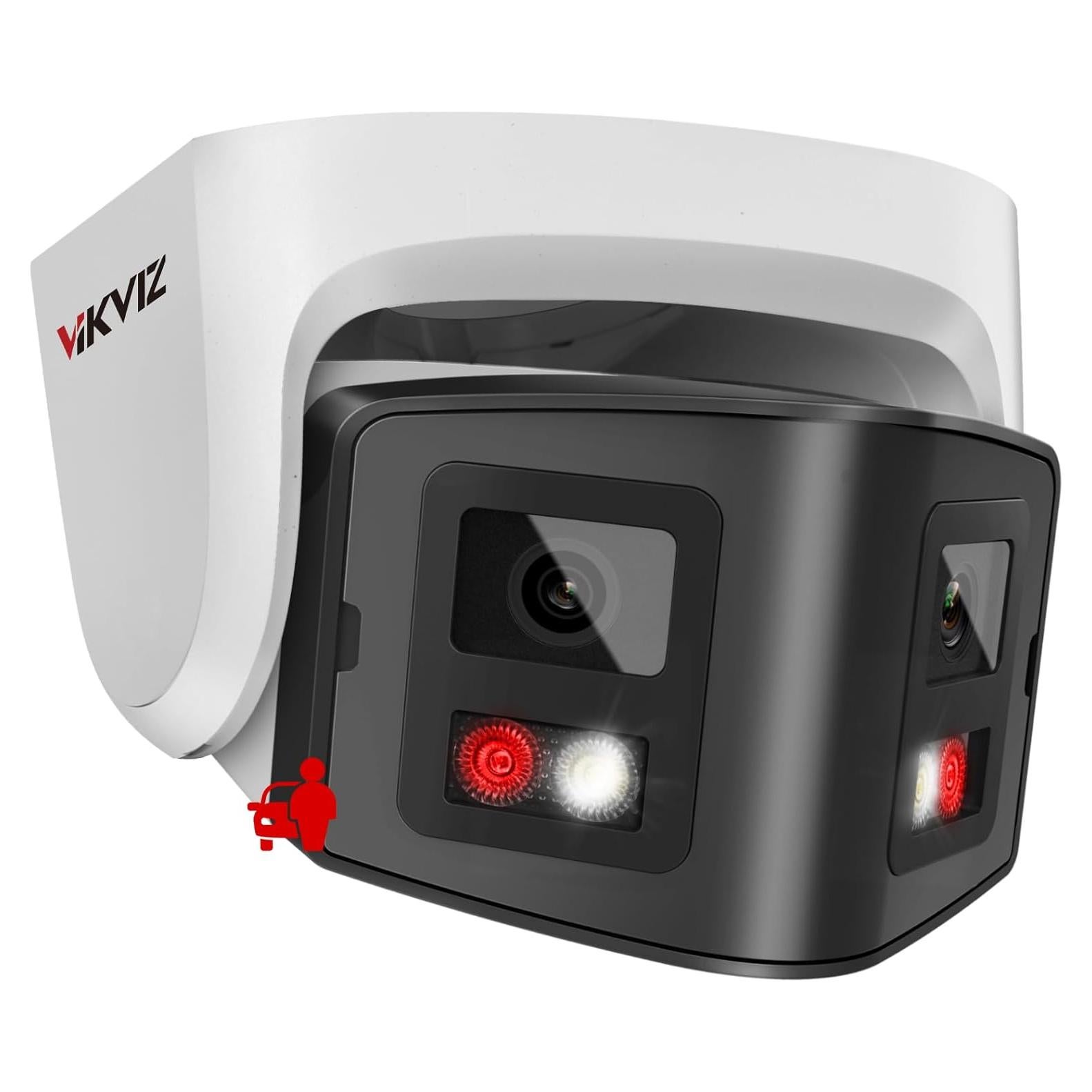 Cámara de Seguridad PoE 4MP VikViz Doble Lente 180°