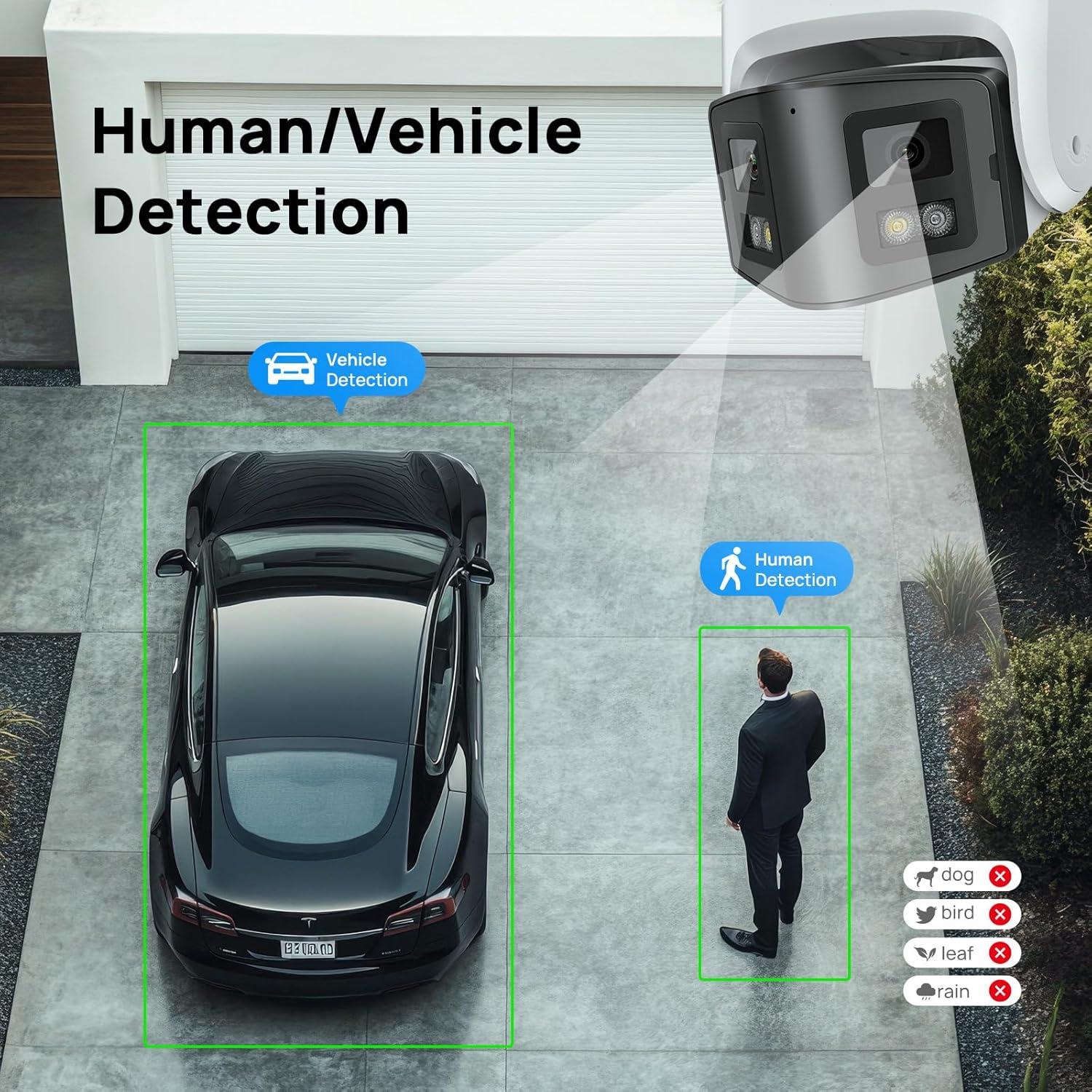 Cámara de Seguridad PoE 4MP VikViz Doble Lente 180°