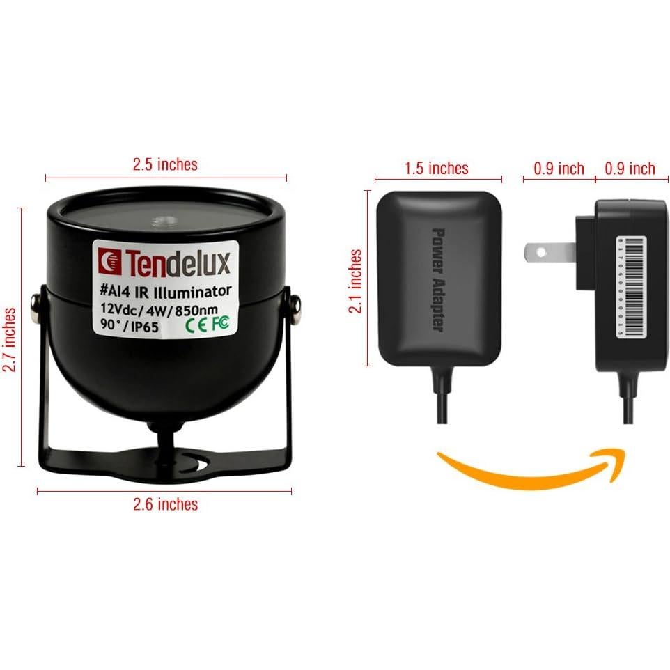 Iluminador Infrarrojo Tendelux AI4 80 pies 4W para Cámaras
