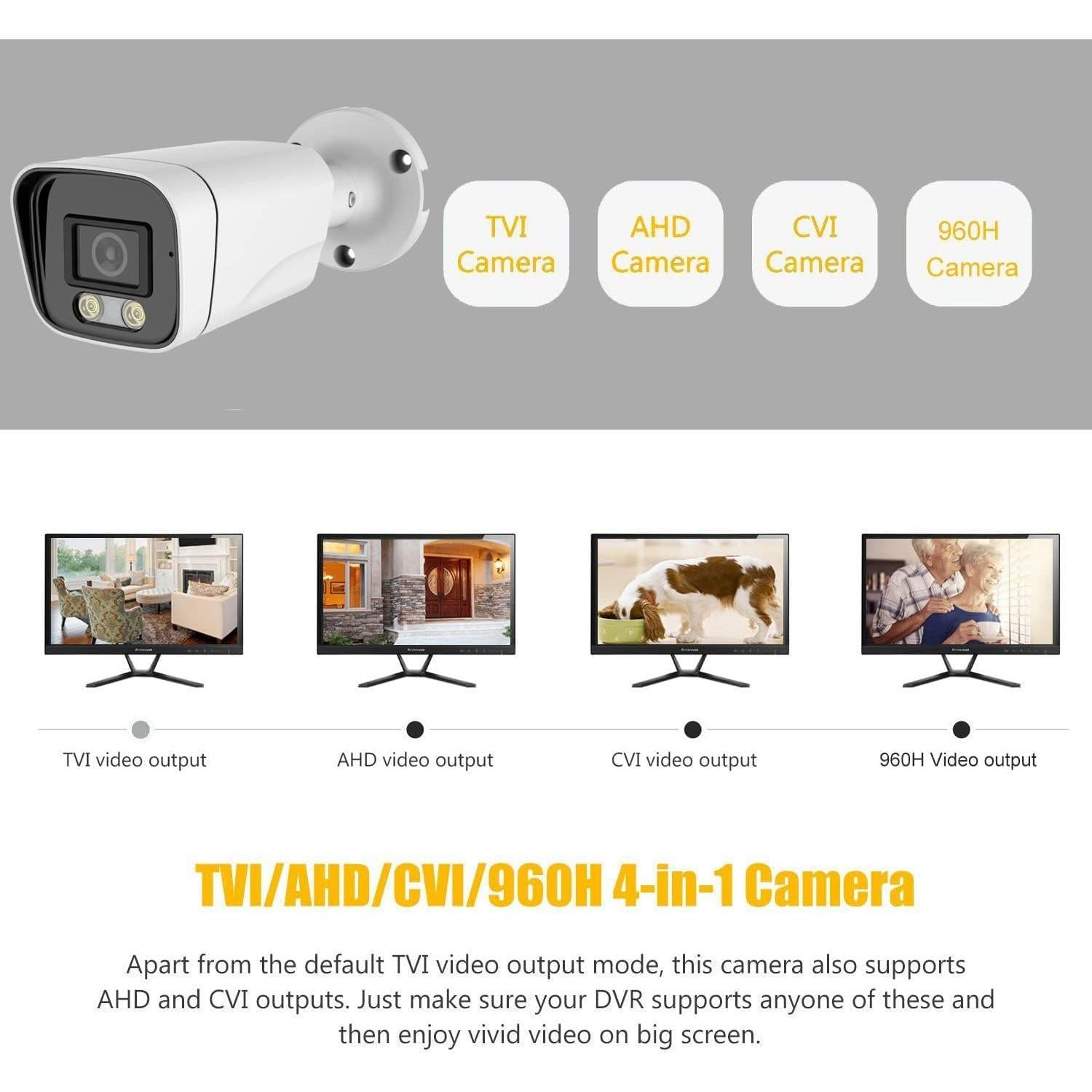 Cámara de Seguridad Analógica 5MP Real HD Bullet IP66