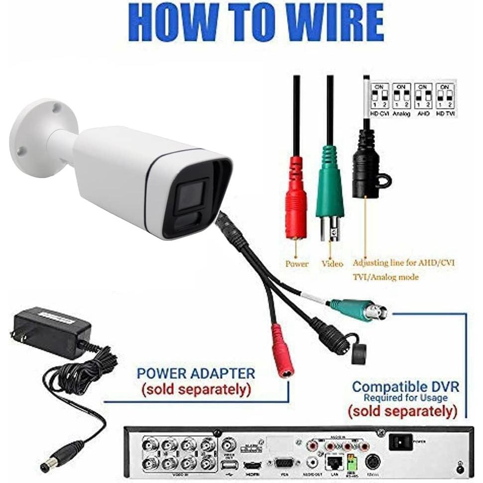 Cámara de Seguridad Analógica 5MP Real HD Bullet IP66