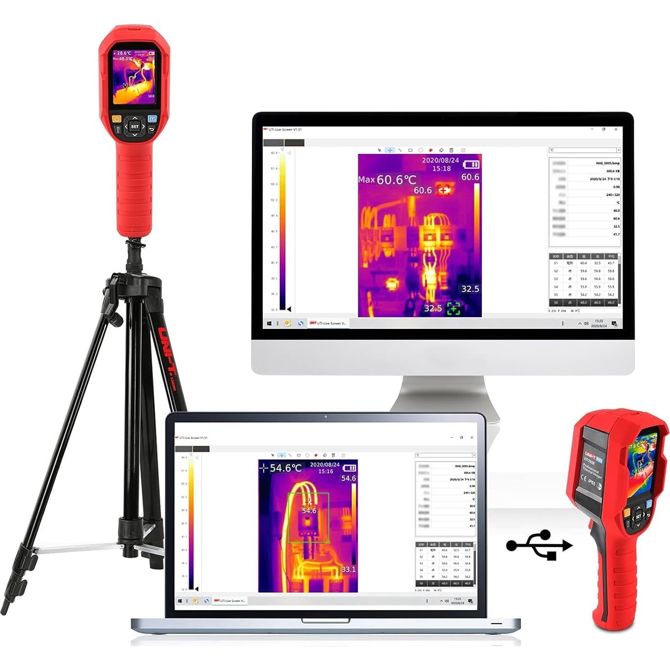 Cámara Térmica UNI-T UTi260B con Lente Macro 256x192