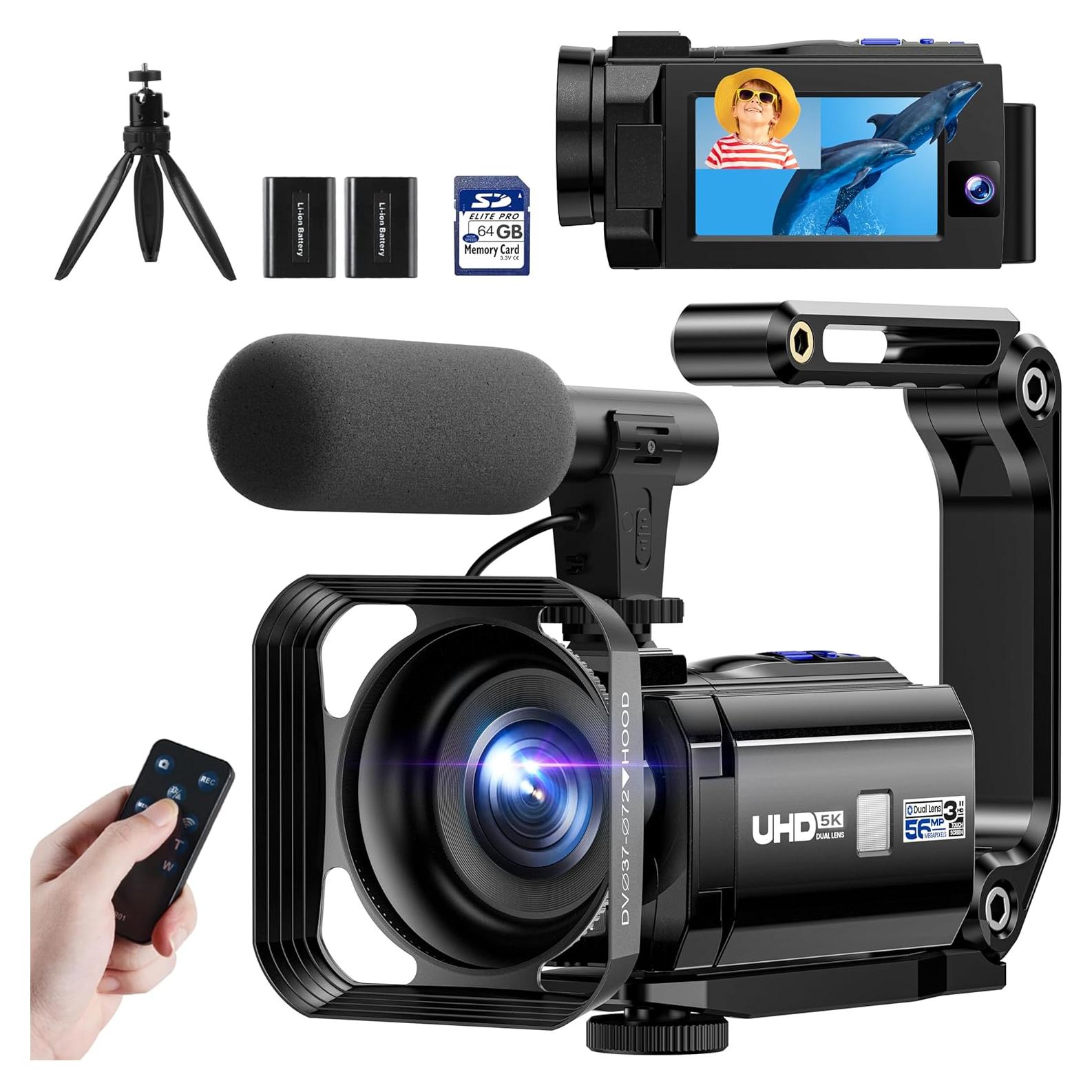 Cámara de Video Camcorder 5K CAMWORLD Doble Lente 56MP