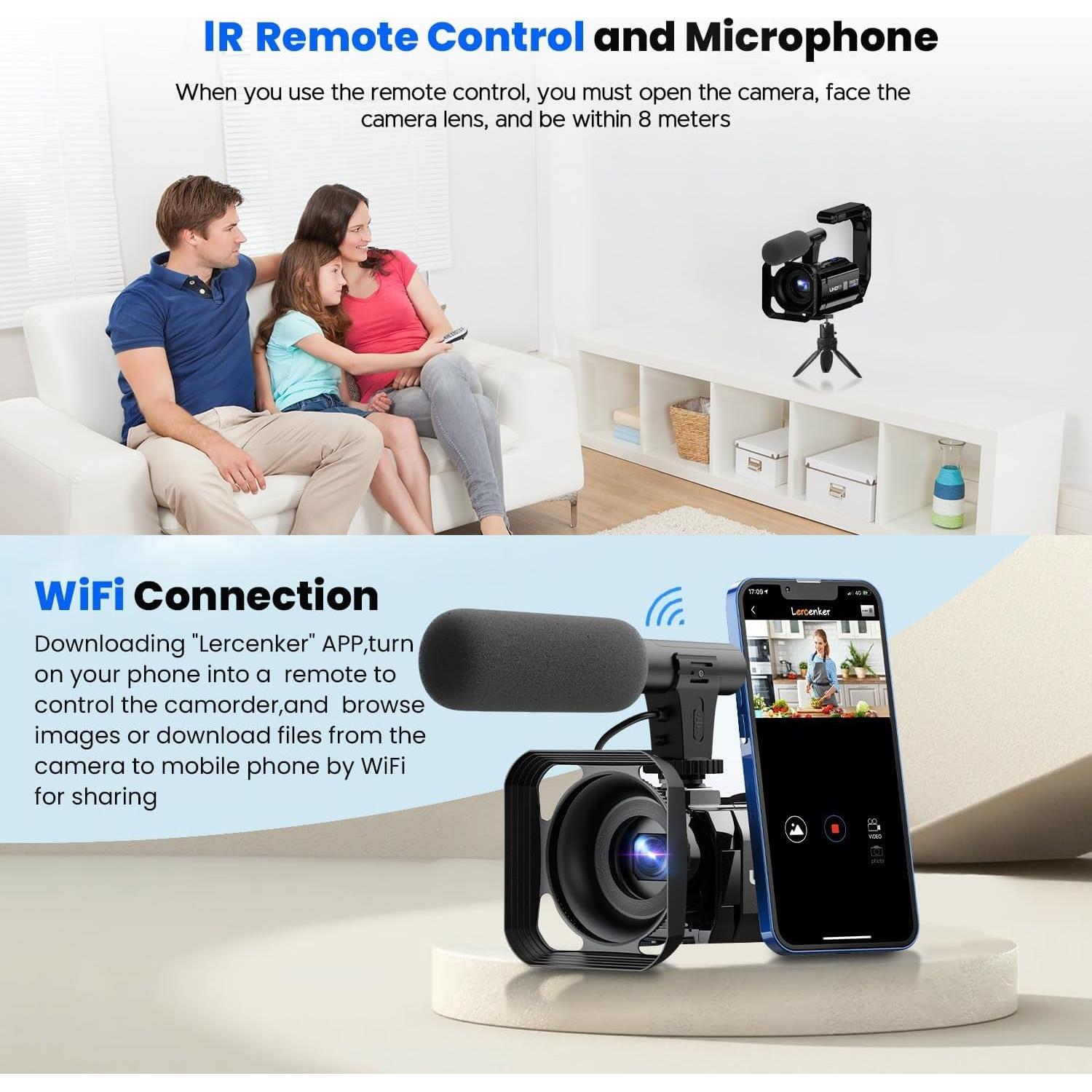 Cámara de Video Camcorder 5K CAMWORLD Doble Lente 56MP