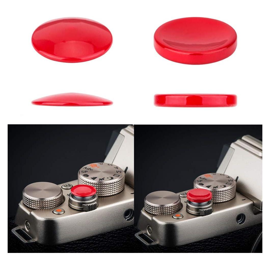 Tapa de Botón de Obturador Jinjiacheng 2X Rojo para Cámaras