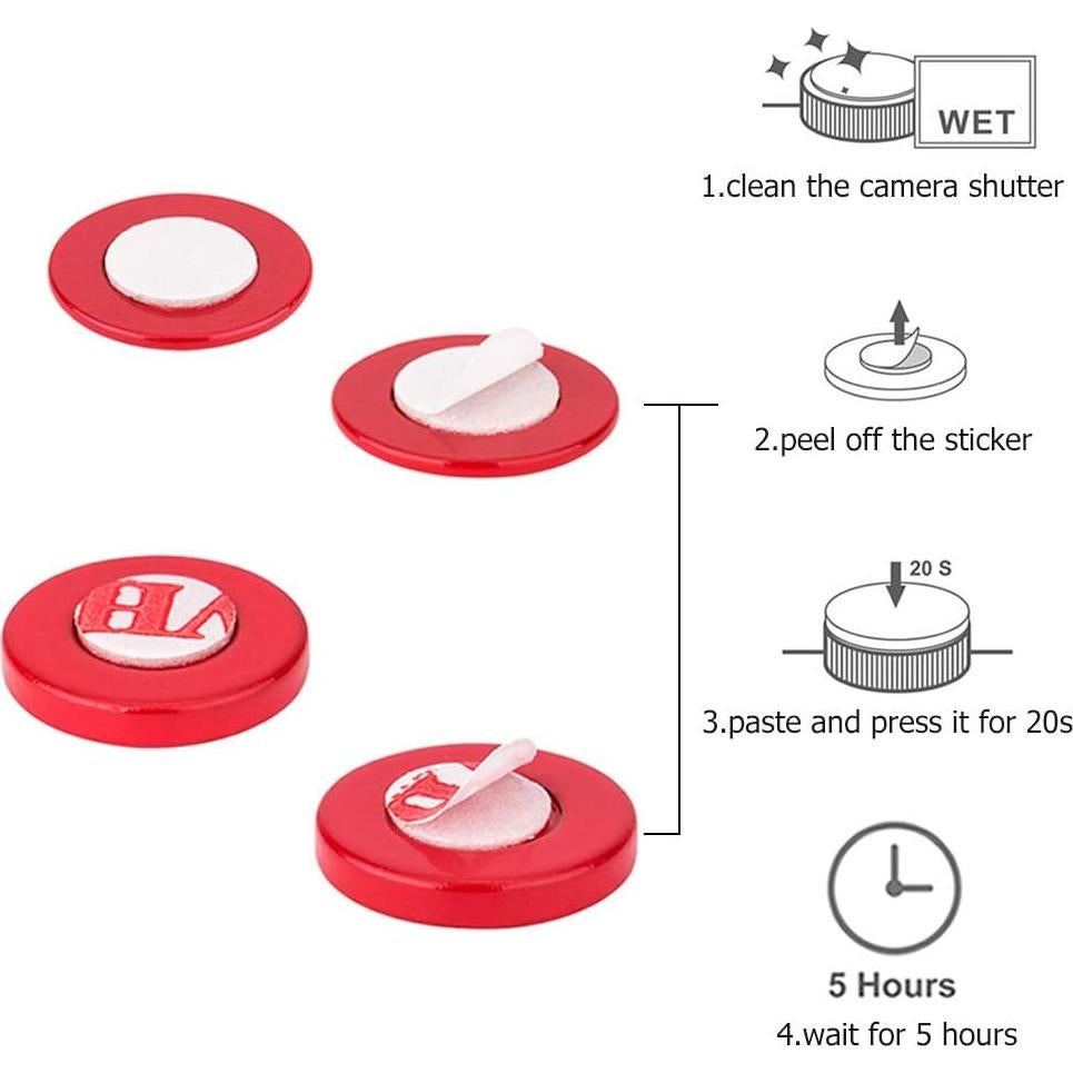 Tapa de Botón de Obturador Jinjiacheng 2X Rojo para Cámaras