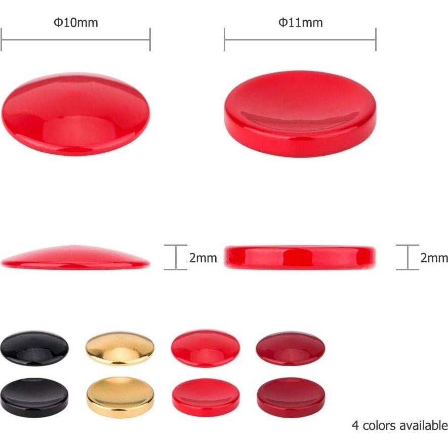 Tapa de Botón de Obturador Jinjiacheng 2X Rojo para Cámaras