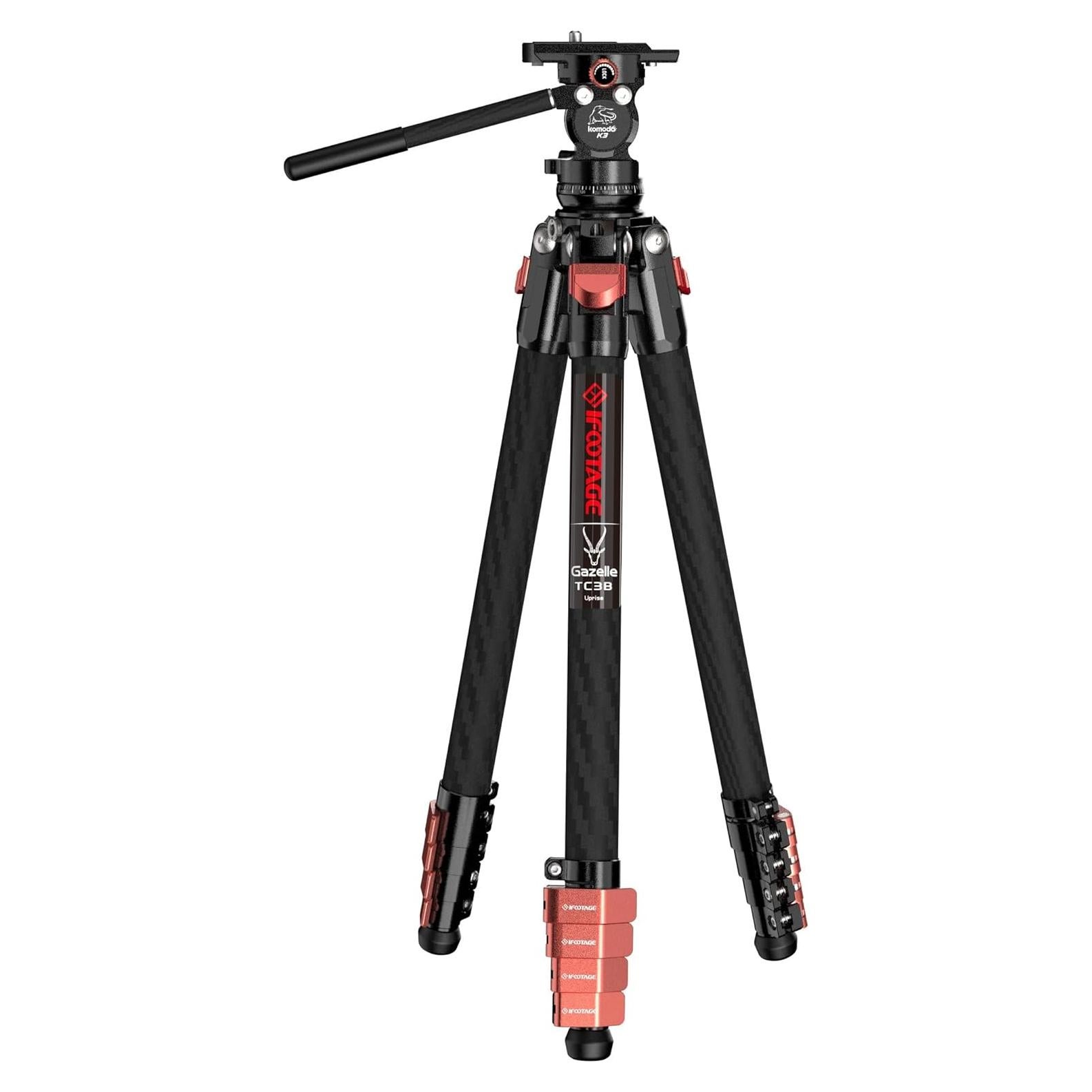 Trípode IFOOTAGE Gazelle TC3B+K3 de Carbono 1kg para Fotografía