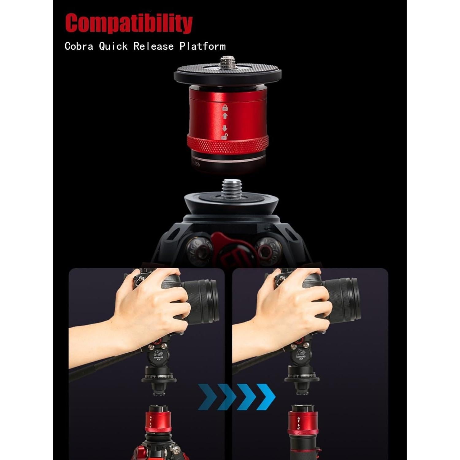 Trípode IFOOTAGE Gazelle TC3B+K3 de Carbono 1kg para Fotografía