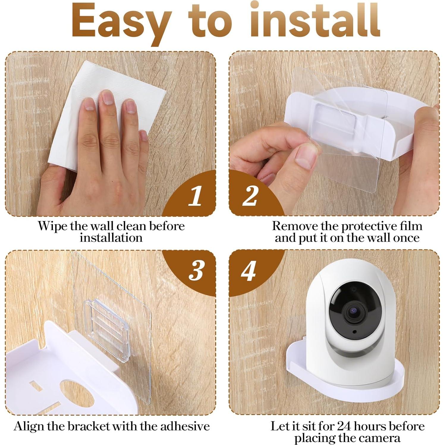 8 Soportes de Pared para Cámara de Seguridad Josojoou Blanco