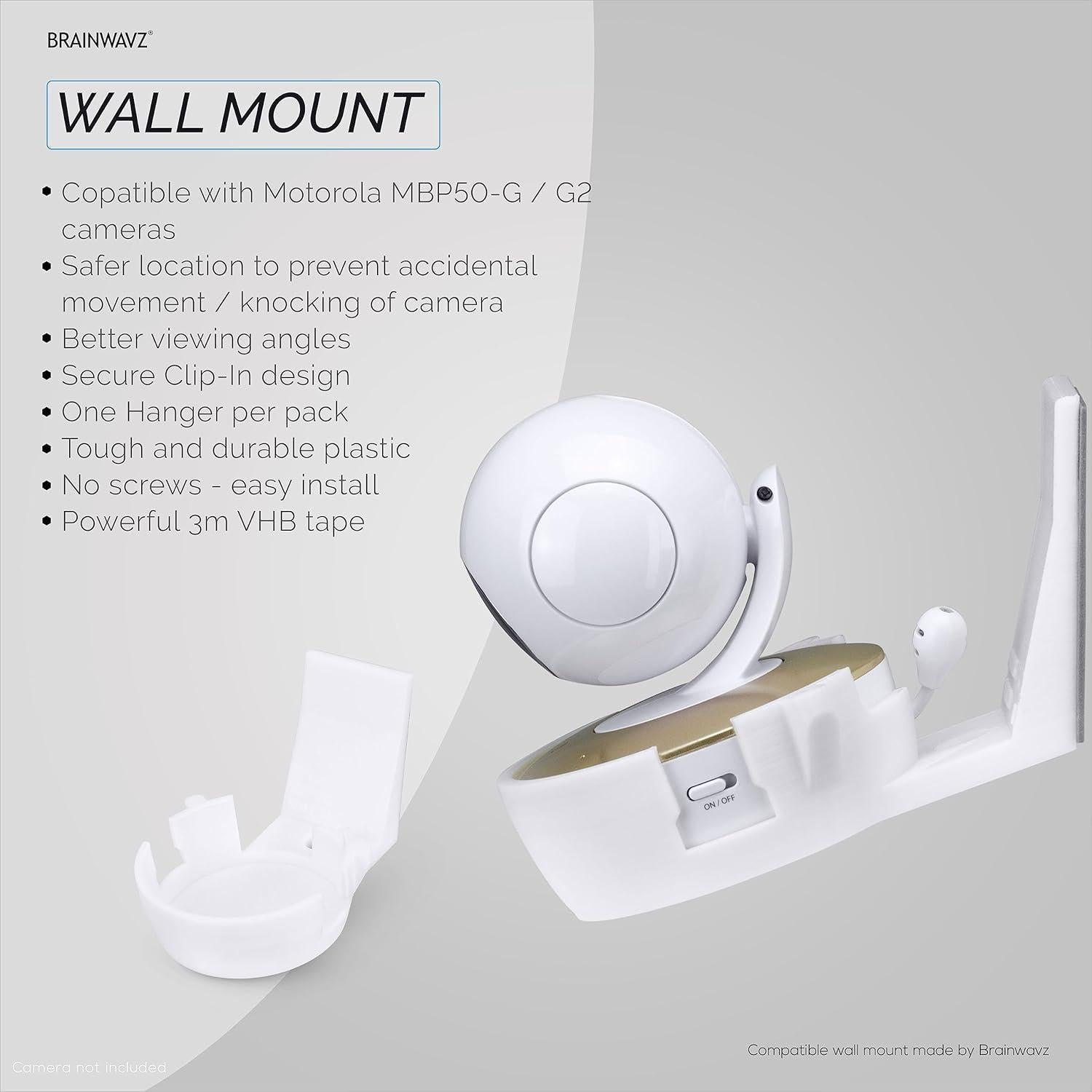 Soporte de Pared Inclinado Brainwavz para Cámara Motorola MBP50-G