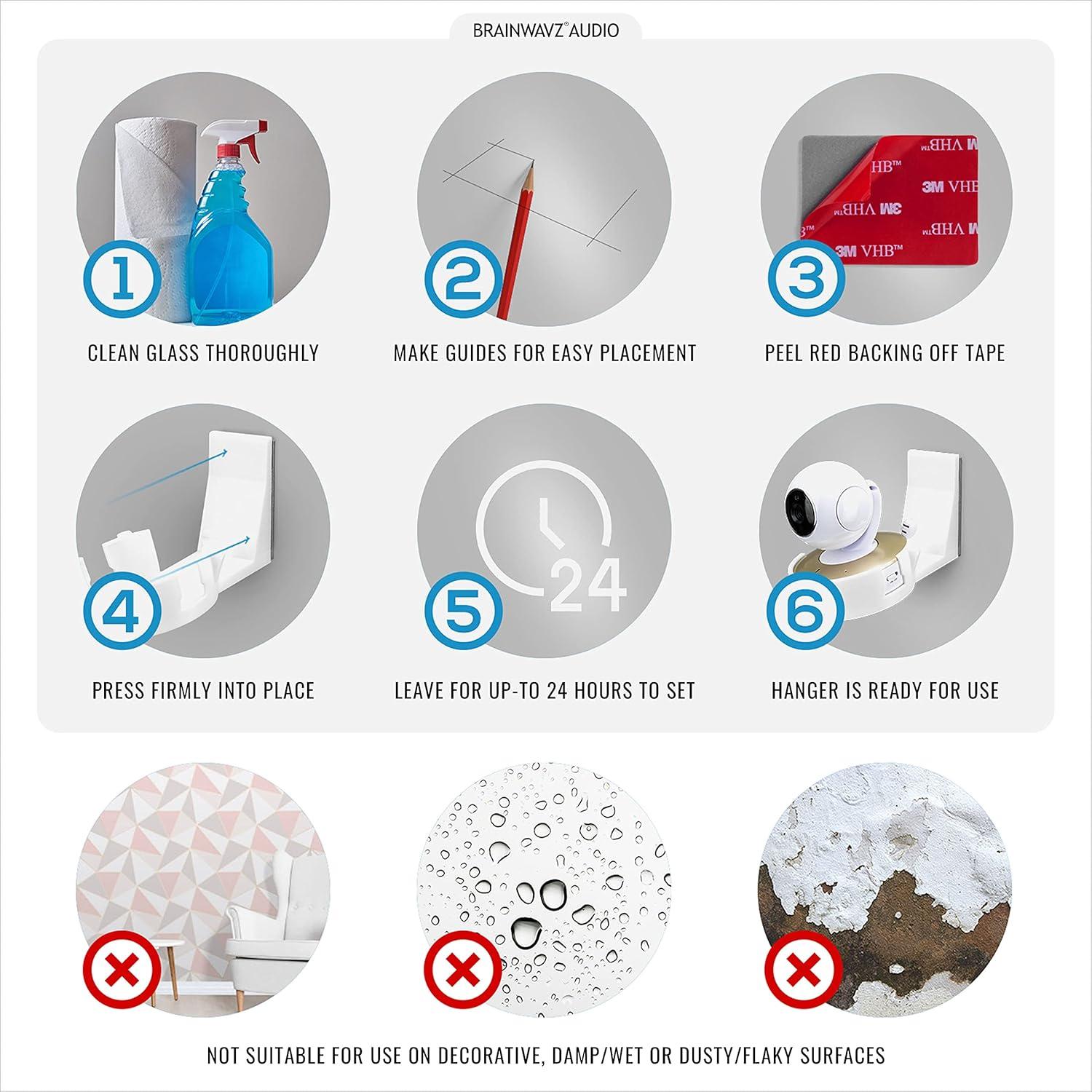 Soporte de Pared Inclinado Brainwavz para Cámara Motorola MBP50-G