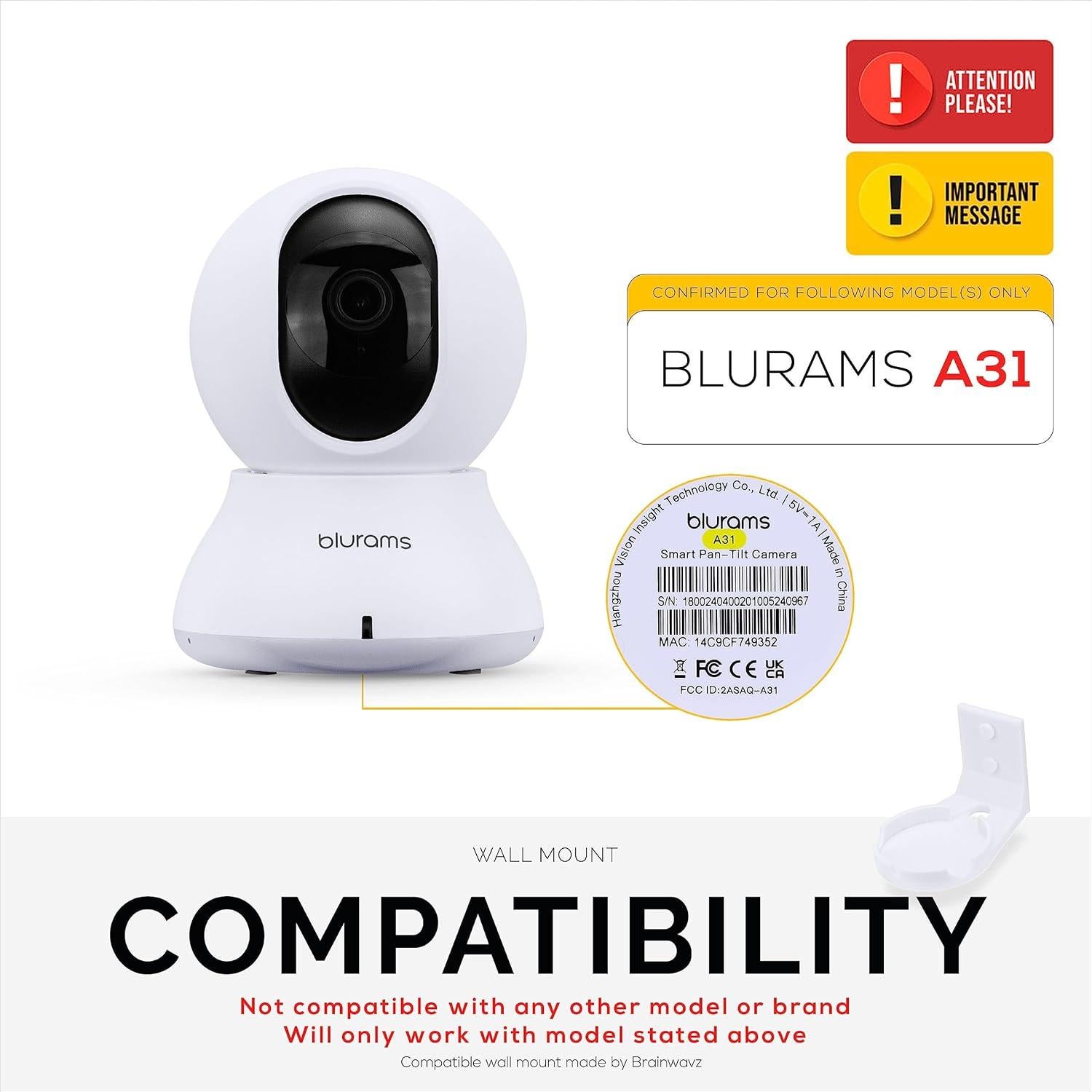 Soporte de Pared para Cámara de Seguridad Blurams A31 2K - Blanco