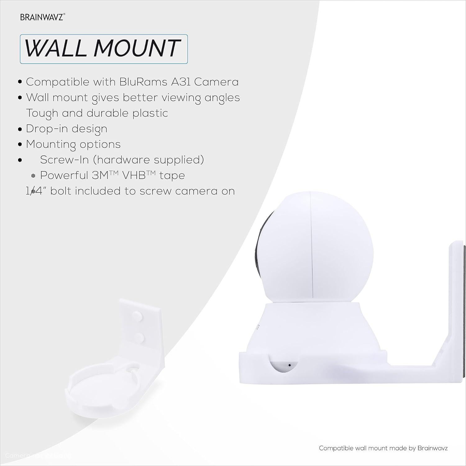 Soporte de Pared para Cámara de Seguridad Blurams A31 2K - Blanco