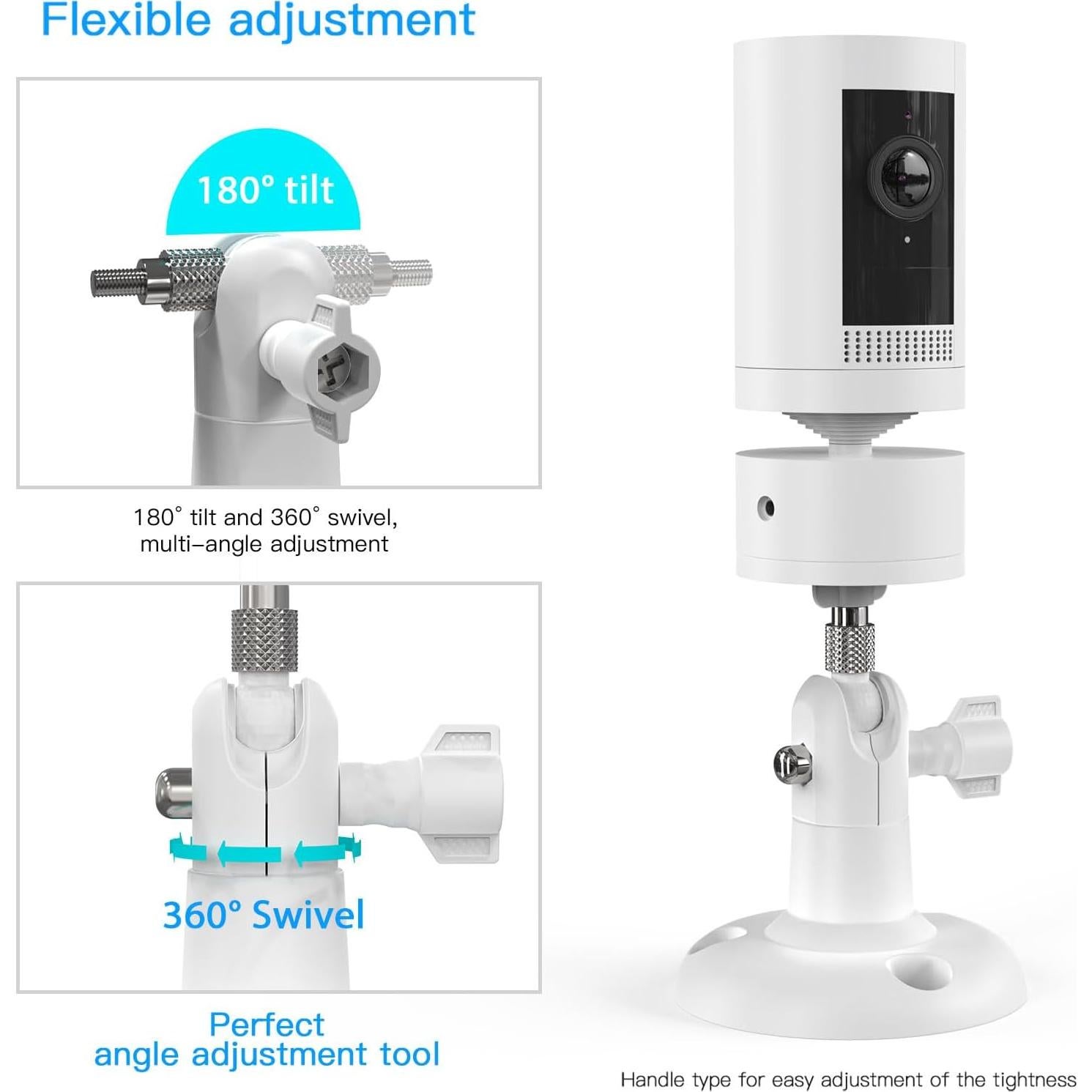 Soporte de Pared Ajustable VOMENC para Cámara Pan Tilt Blanco