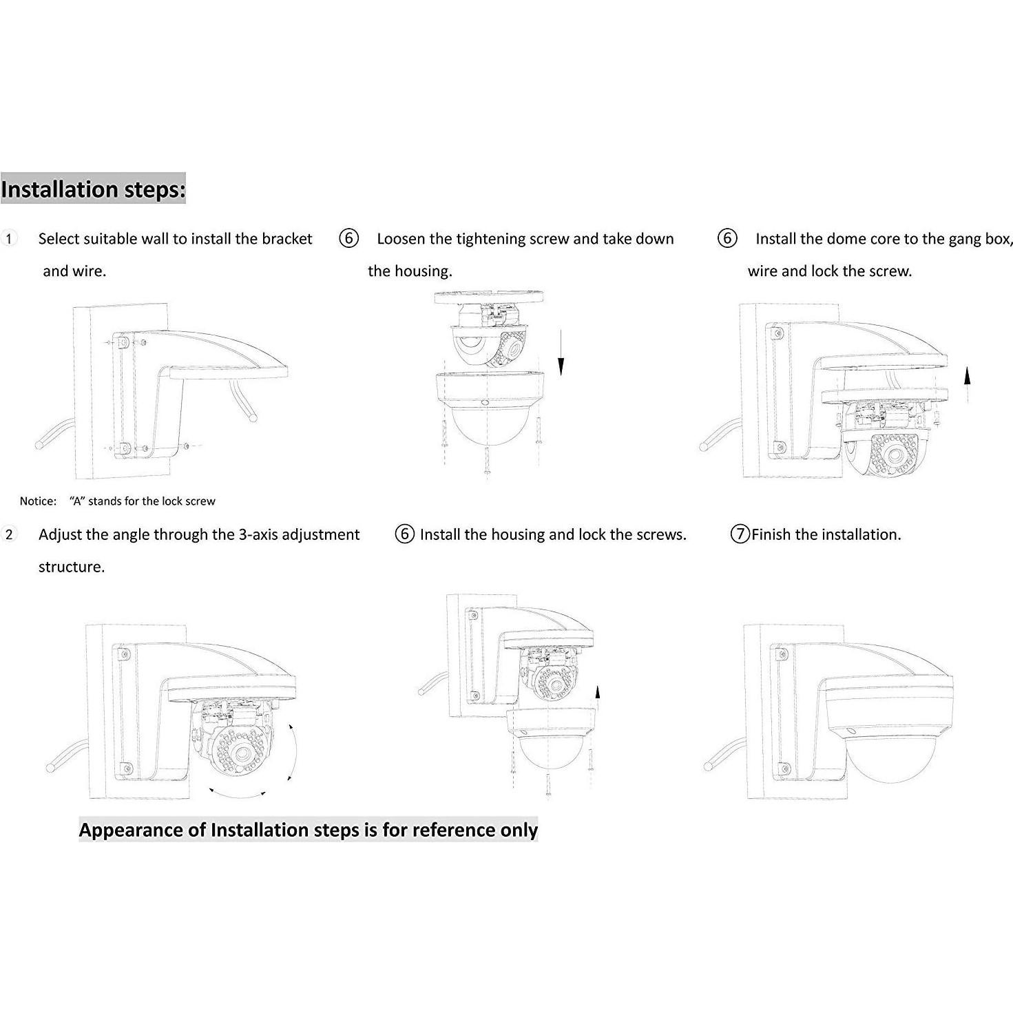 Soporte de Pared WM110 Real HD para Cámara IP Dome Fija