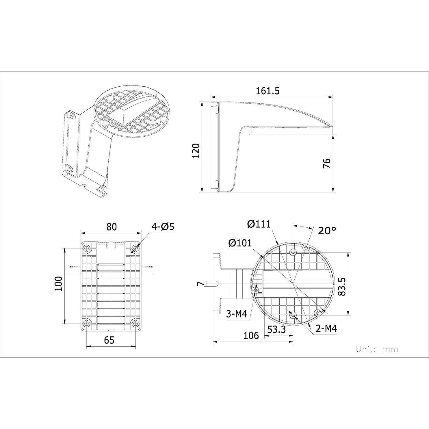 Soporte de Pared WM110 Real HD para Cámara IP Dome Fija