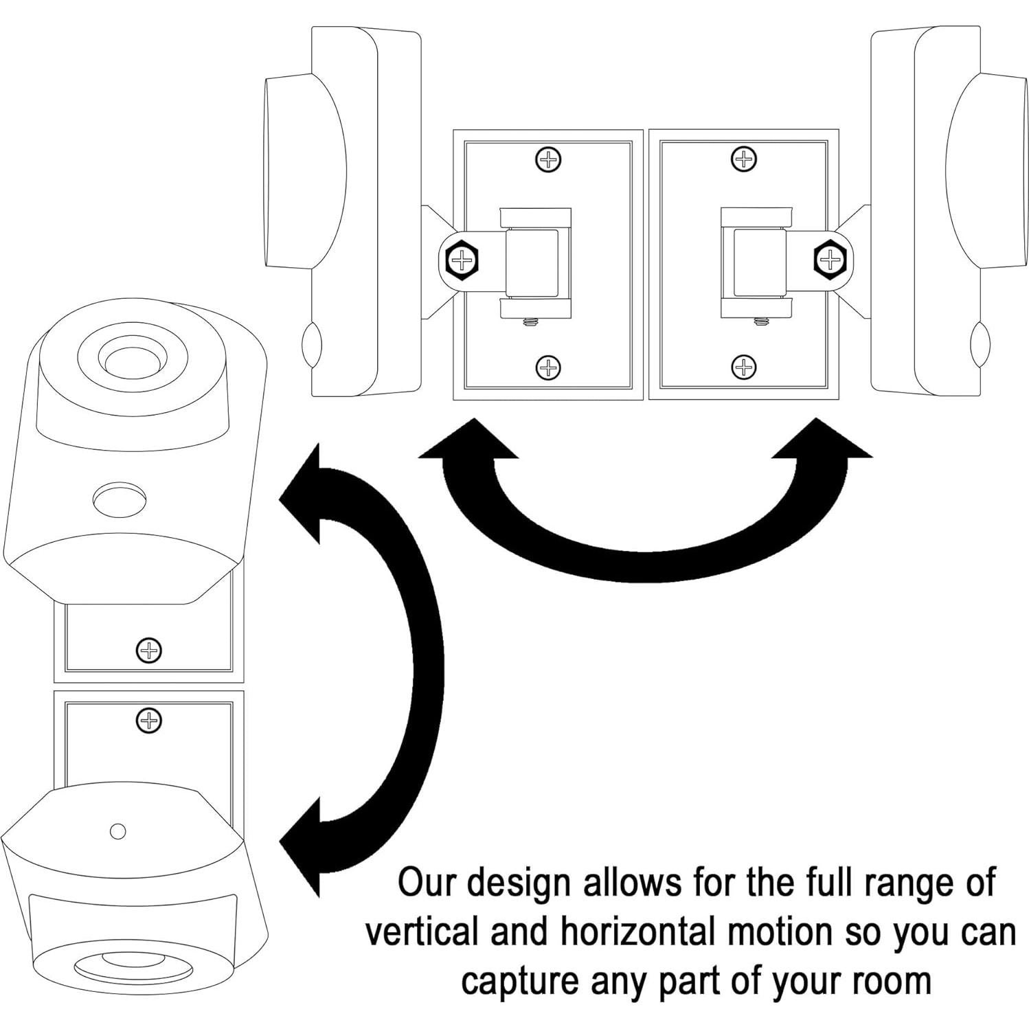Soporte de pared DTLgear para cámara SimpliSafe - Negro