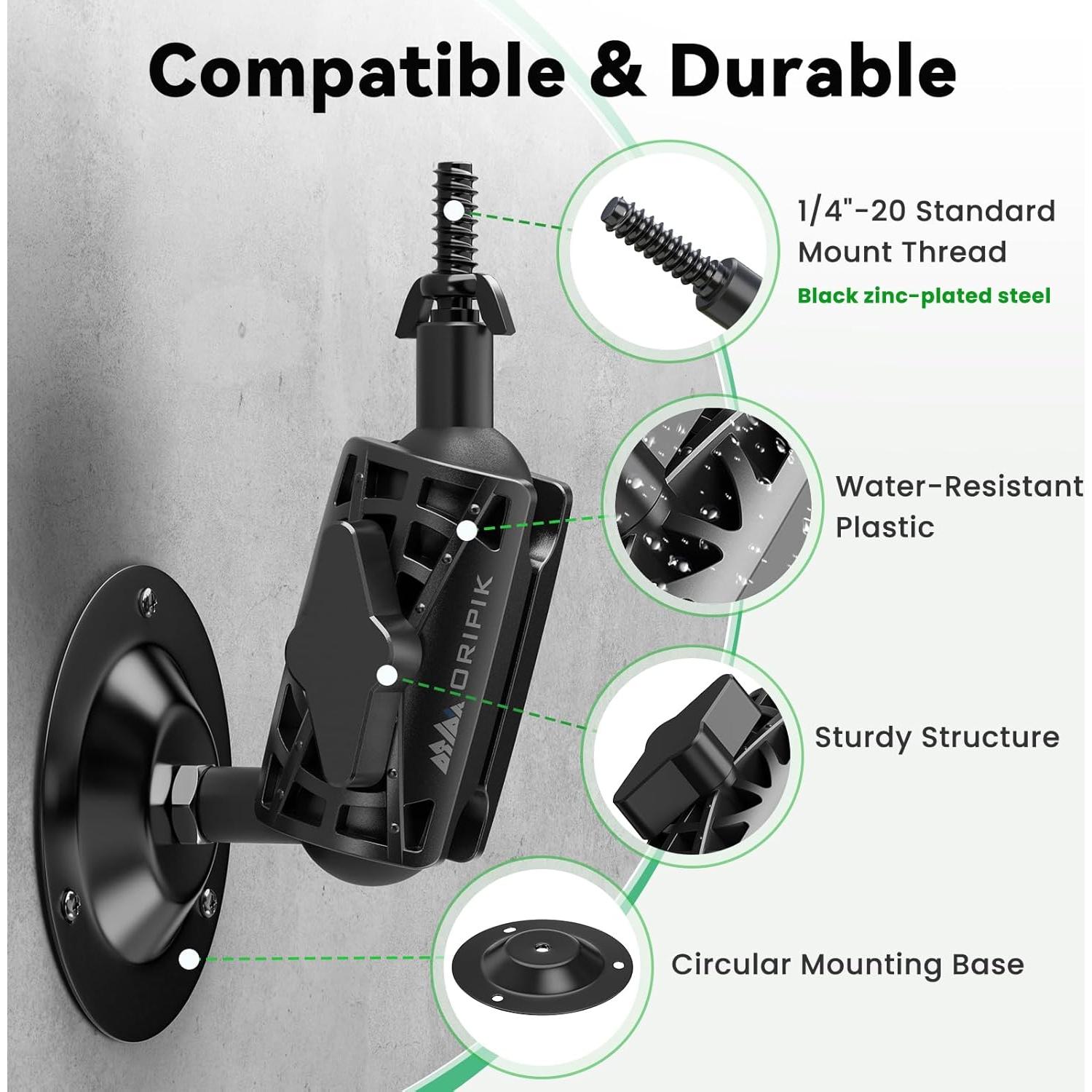 Soporte de Pared Ajustable ORIPIK para Cámara 360° - 2 Paquetes