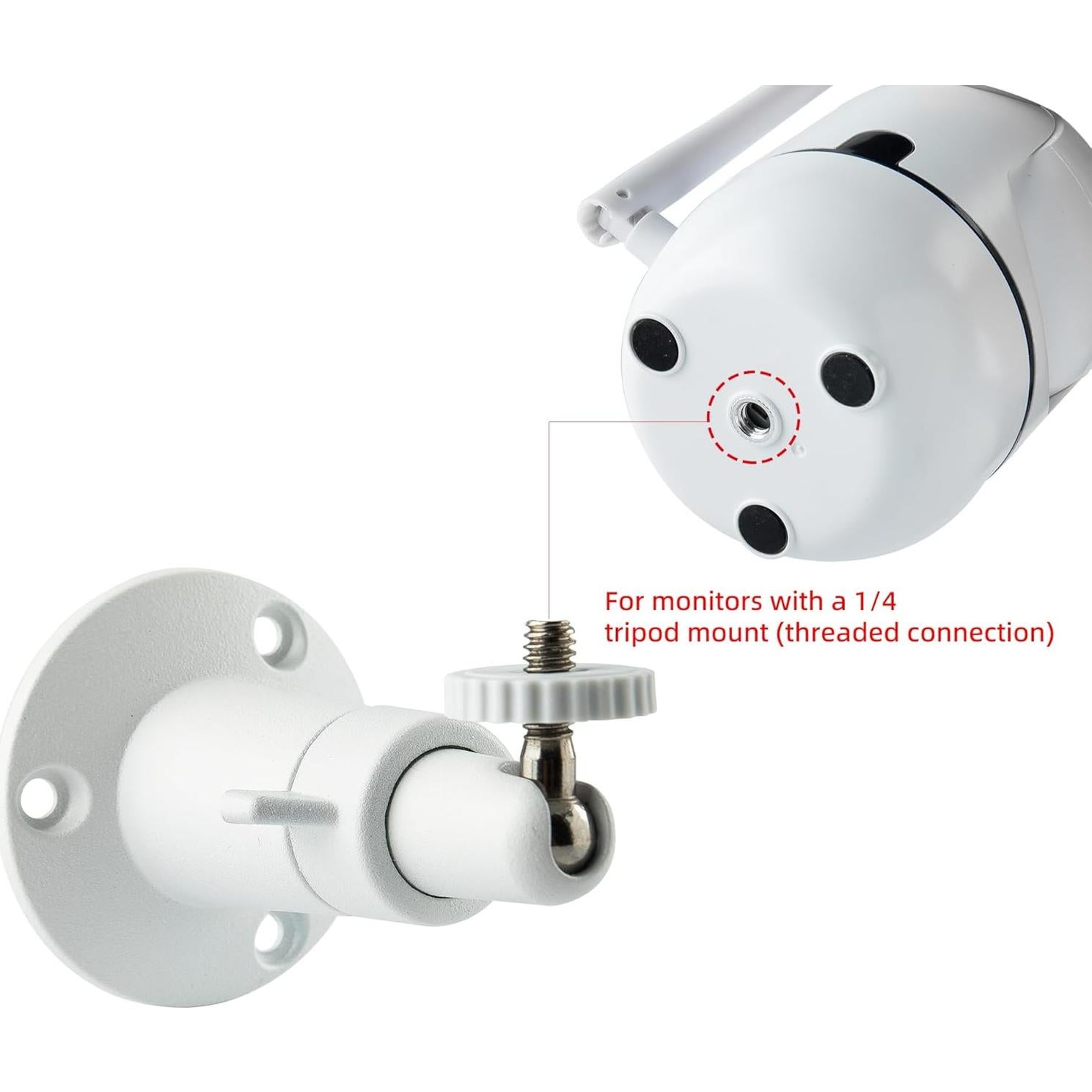 Soporte de Pared para Cámara de Seguridad NVRTTRR Blanco 2 Pzs