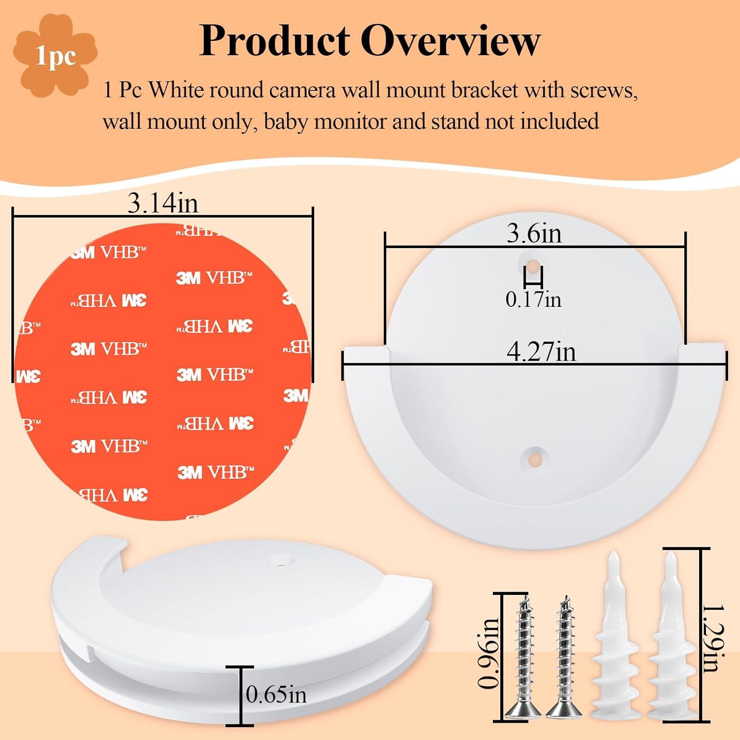 Soporte de Pared Redondo Blanco Ctuoptuo para Cámara Nanit
